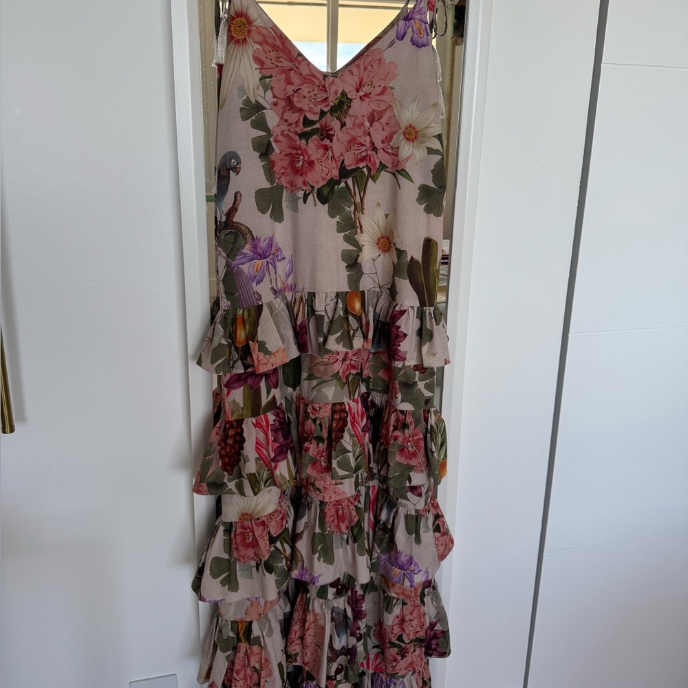 Floral Tropical Chic Ruffled Tiered Maxi dress